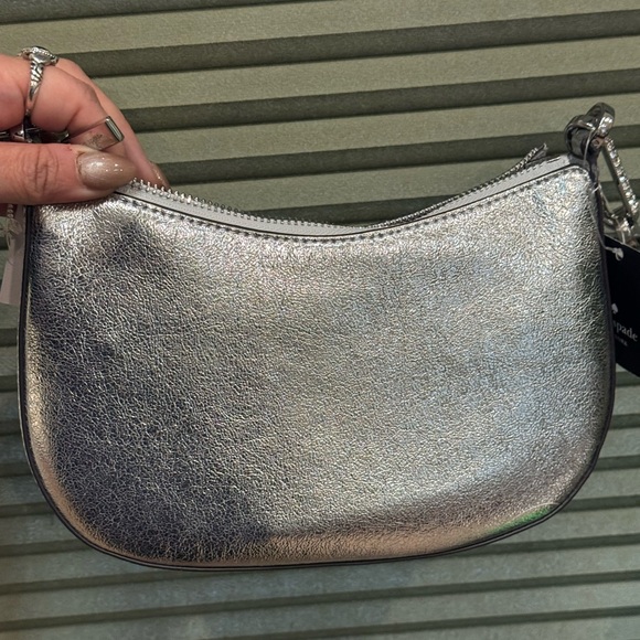 Kate Spade Nina Metallic Silver Leather  Shoulder Bag MSRP $369 - NWT! - Picture 6 of 8
